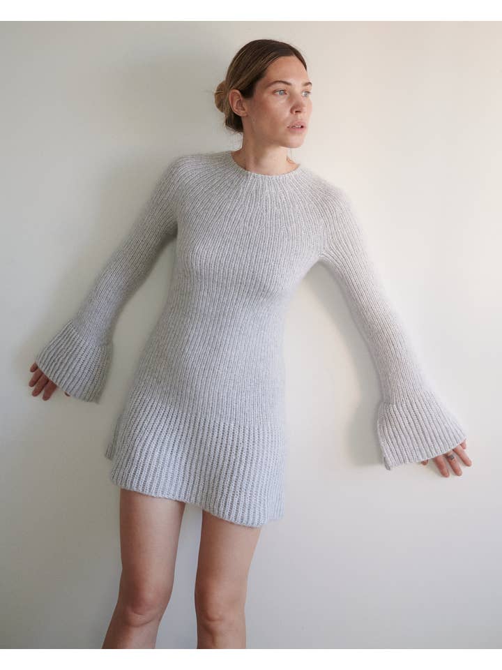 EglÄ—: Pebble Grey Wool Dress for wholesale on Faire