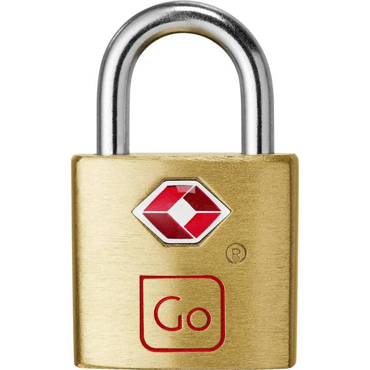 Go Travel - Wholesale Luggage Lock - Go Travel Classic Brass Key Twin Padlocks TSA6