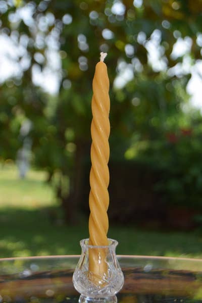 Beelight Candles - Wholesale Tapered Candle/Candlestick - Twisted Beeswax Taper Candle - Pure Beeswax and Cotton wick3