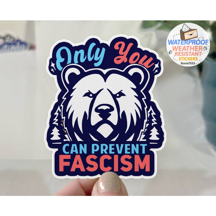 BootsTees - Wholesale Sticker - Anti-Fascism Sticker, 3" Anti-Fascist National Park Decal2