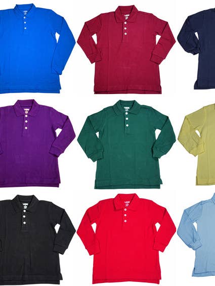Eastern Off Price – wholesale T-shirt - Barn – French Toast Skoluniform Unisex Långärmad Pique Polo Sh4