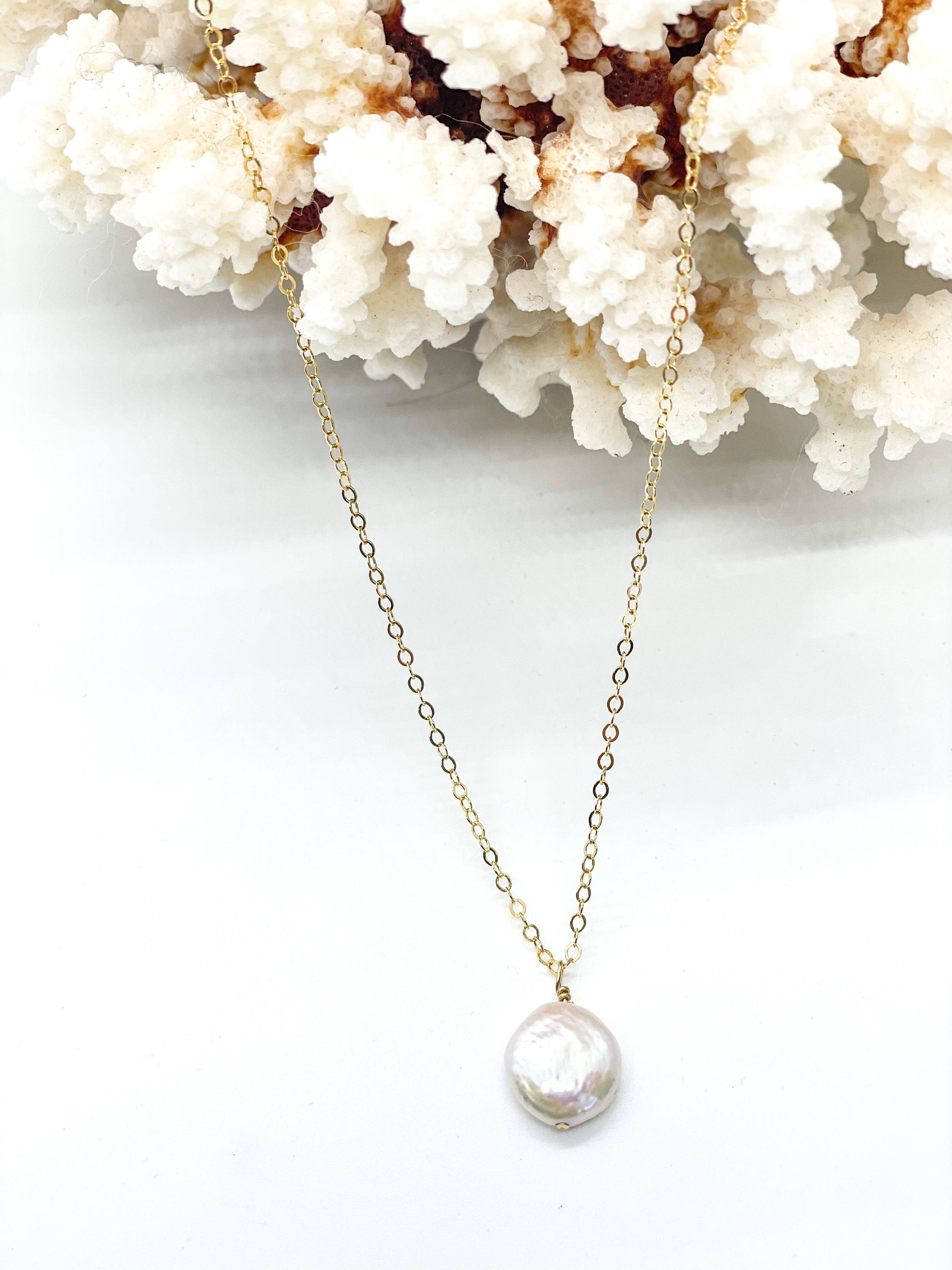 Alison Brooke Designs - Wholesale Pendant/Charm Necklace - Brooke Coin Pearl Necklace
