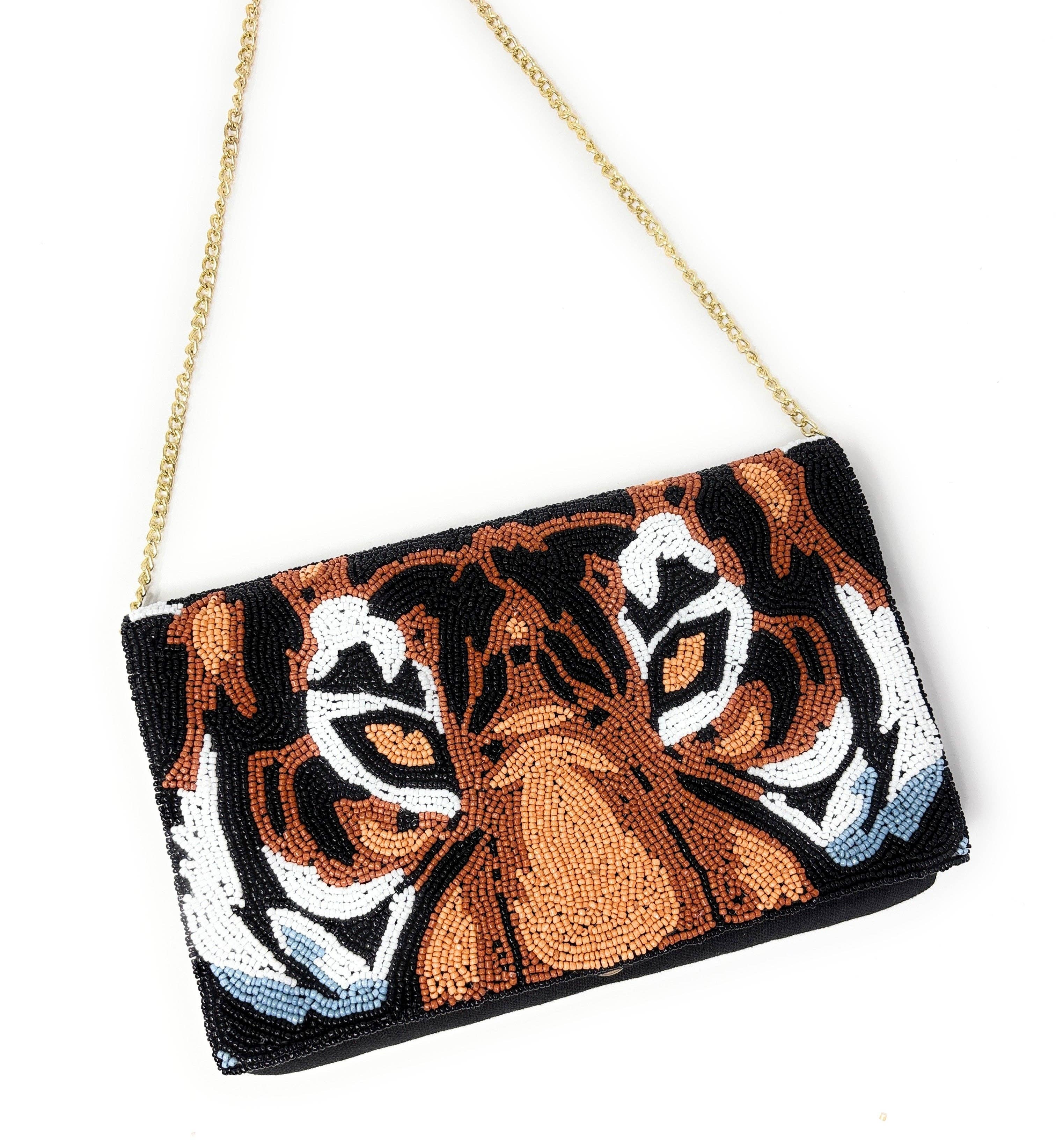 Twine and Love - Wholesale Clutch Bag - Women's - Tiger Beaded Clutch Purse2