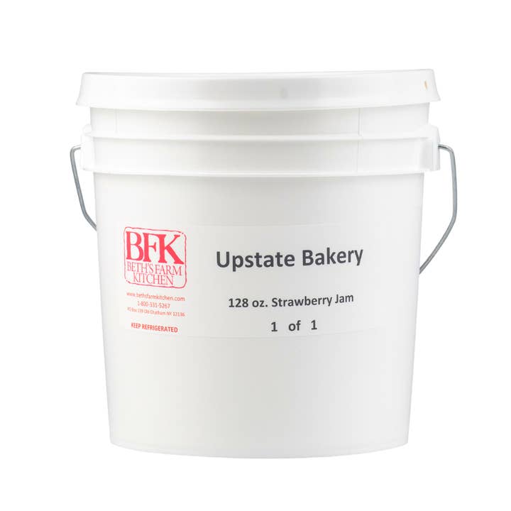 Beth's Farm Kitchen - Wholesale Jam/Jelly - Strawberry Jam - Low Sugar Bulk 1 Gallon Food Service Tub