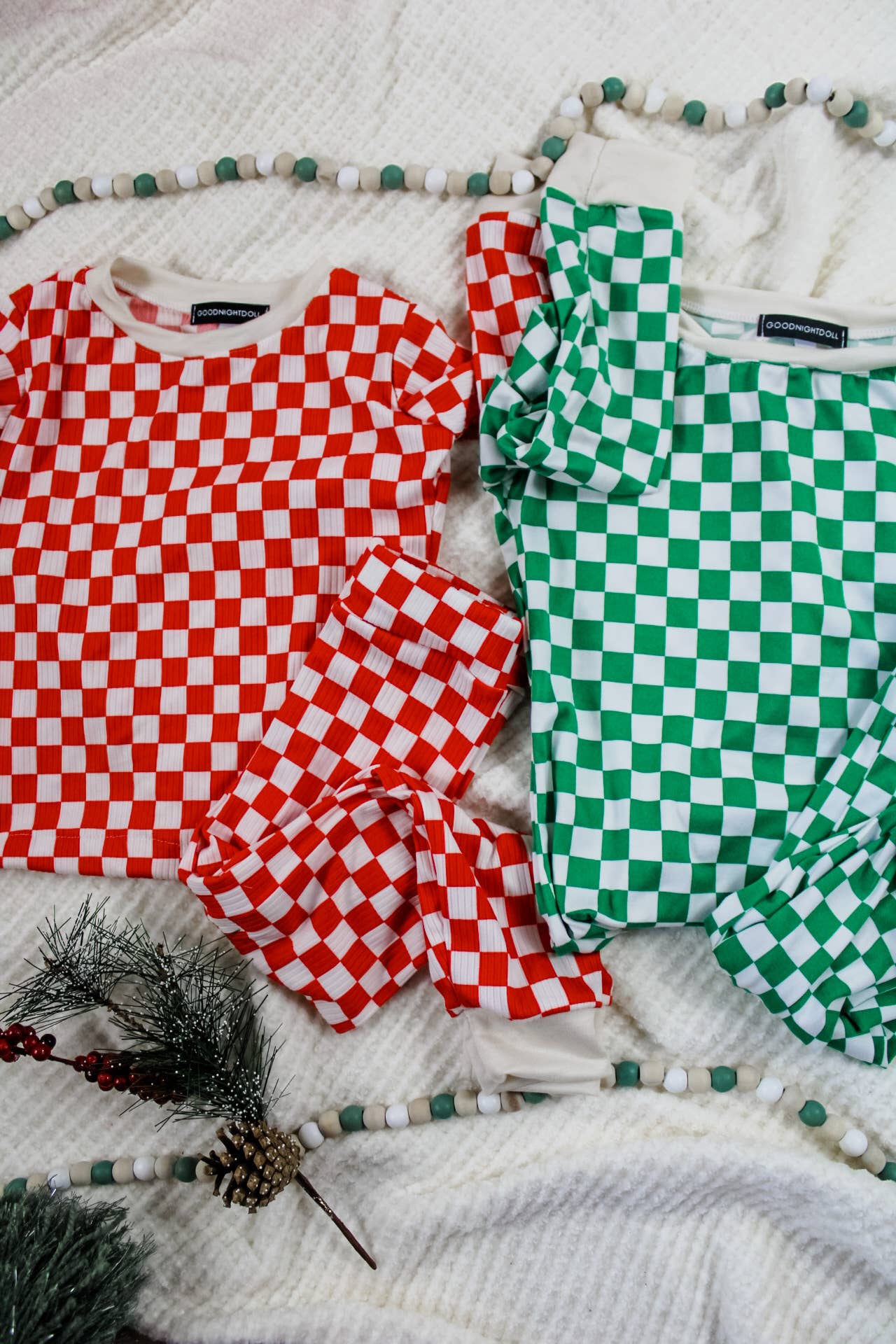 Goodnightdoll - Vendita all'ingrosso Completo pigiama - Bambini - Pigiama natalizio Checker4