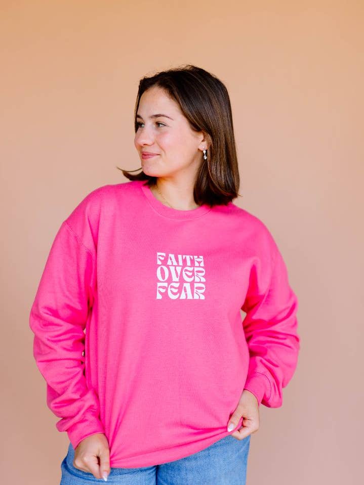 Faith Over Fear Pullover for wholesale by Set Apart Apparel