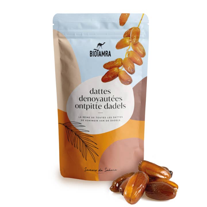 ORGANIC* - Dátiles Deglet Nour sin hueso Doypack 250g para venta al por mayor de BioTamra