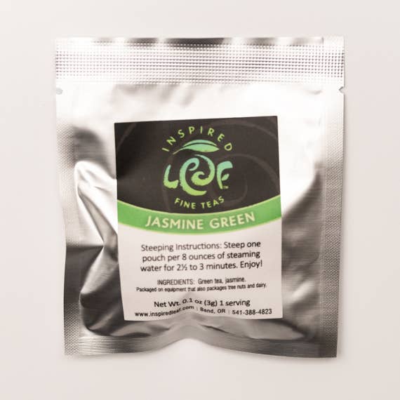 Jasmine Green single pyramid packet box of 20 for wholesale by Inspired Leaf Teas