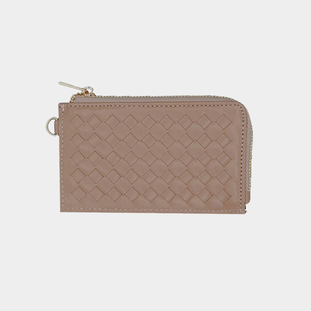 Sensibling Corp. - Wholesale Wristlet - Faux Leather Basket Weave Flat Card Holder Wallet Wristlet4