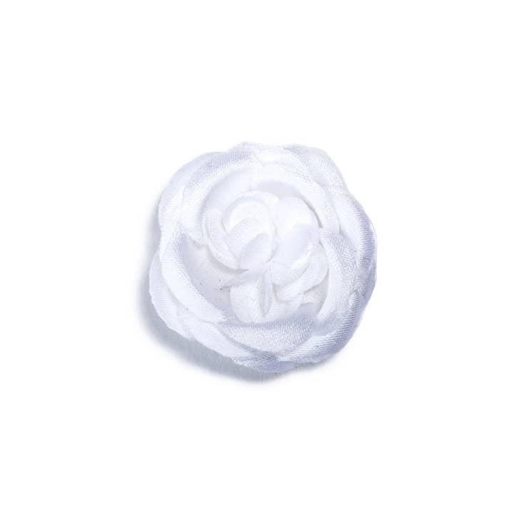Snow White Small Lapel Flower for wholesale by Hook & Albert