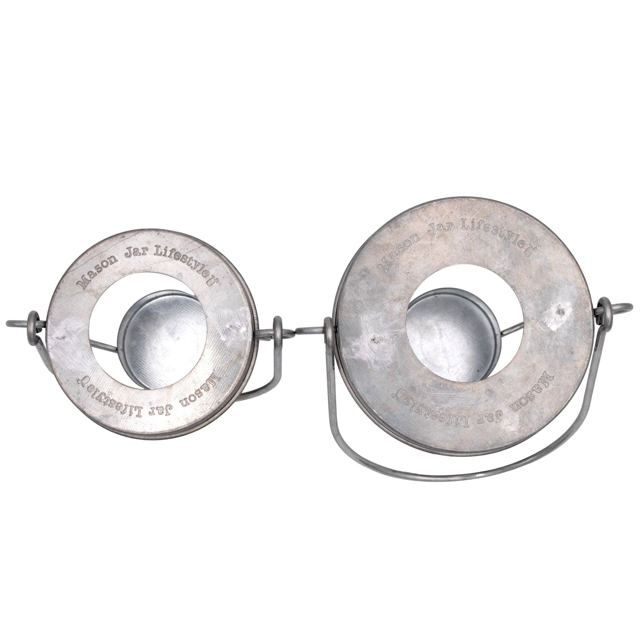 Mason Jar Lifestyle - Wholesale Candle Holder - Galvanized Metal Tea Light Candle Holder Lids With Handles5