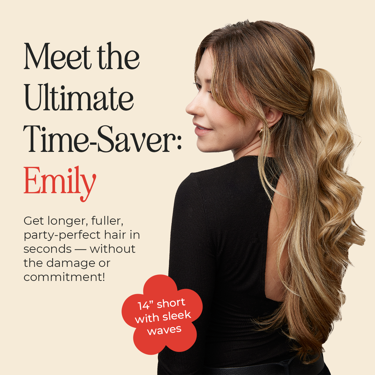 INH Hair - Wholesale Hair Clip - Women's - Emily | Half up Half Down Mini Claw Clip Pony19