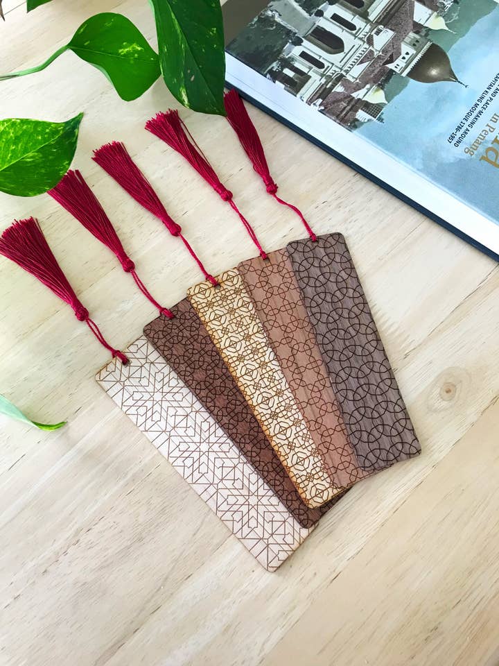 Wood Veneer Bookmarks for wholesale by Studio Fajr