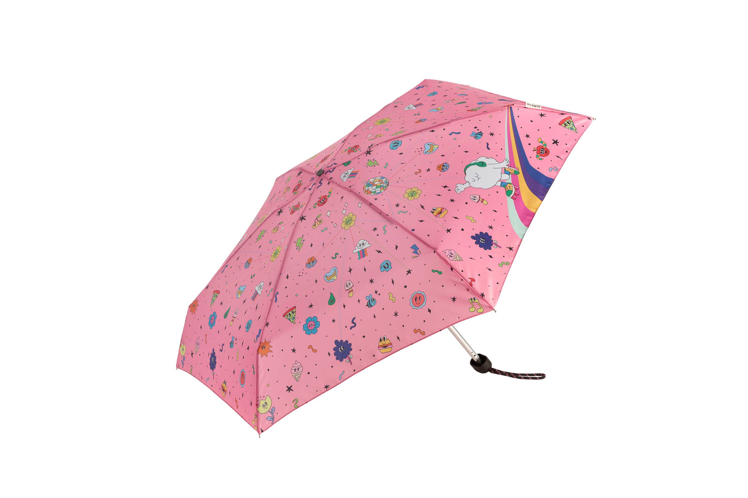 Clima Umbrellas - Wholesale Umbrella - Kids - Manual folding umbrella with bag | Disco party print 9