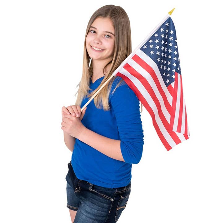 La Luna Bella - Toys - Wholesale Flag - 12"x 18" AMERICAN FLAG LLB kids toys