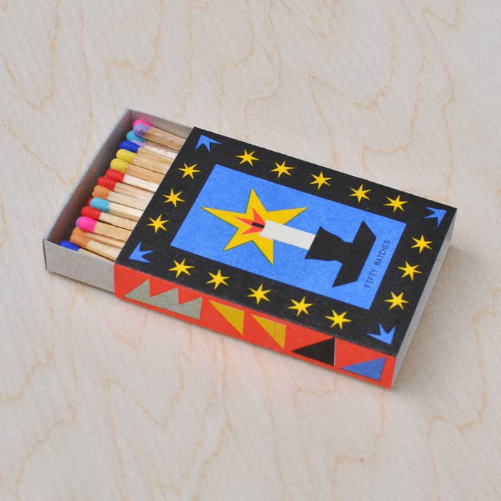 "Candle" Risograph Printed Matchbox for wholesale by Sunroom