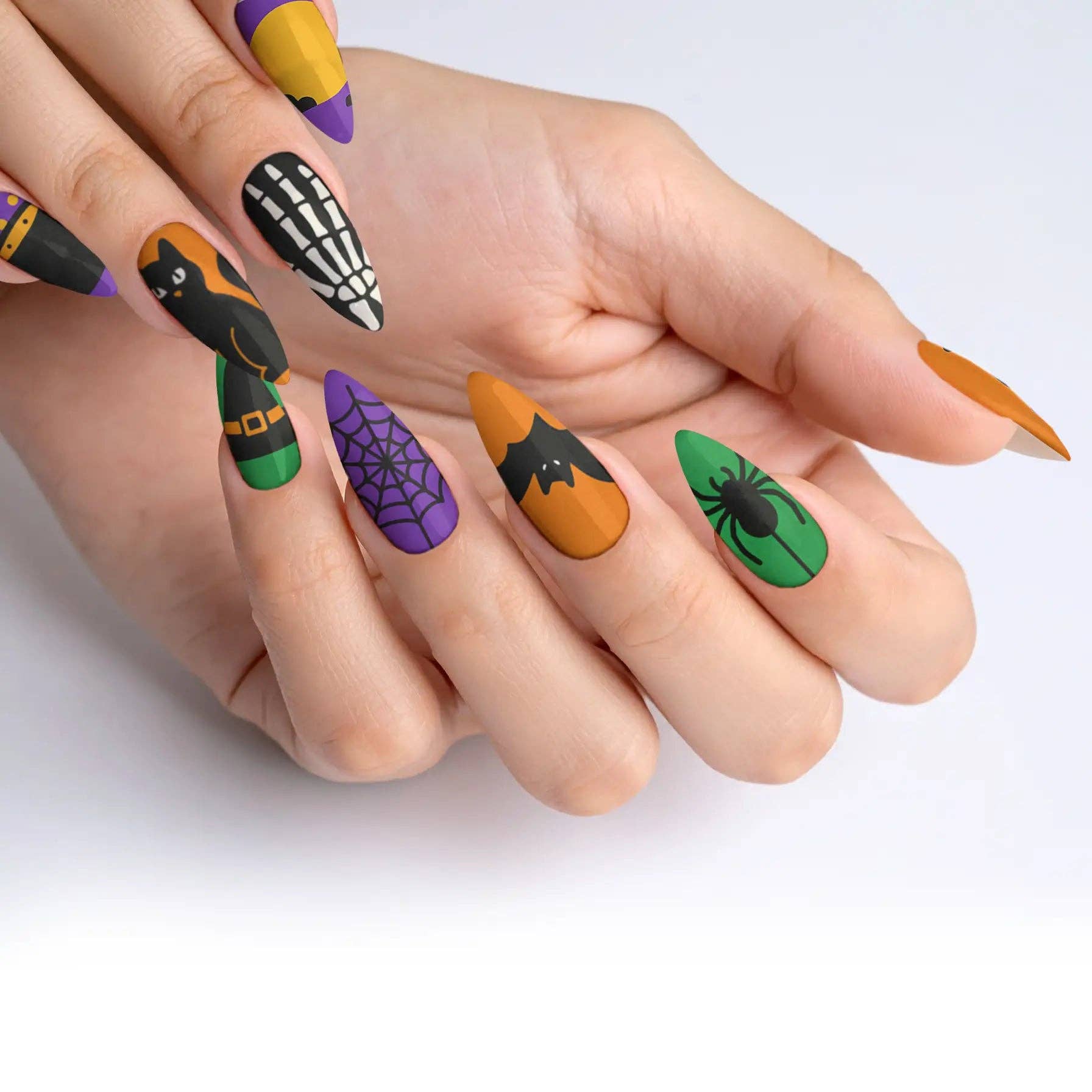 FYNE BODY - Wholesale Press-on/fake nails - Eclipse Enchantment Black Halloween Press-On Nails46