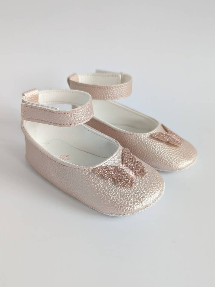 Chaussure souple Glitter Butterfly pour petite fille sh-218 pour la vente par BEAU KiD