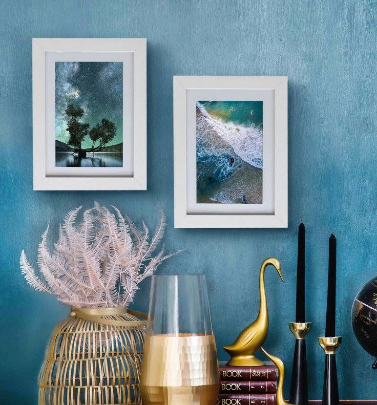 Cavepop - Wholesale Picture Frame - Wood Picture Frame Set of 5 (5" X 7" Mat; 8" X 10")4