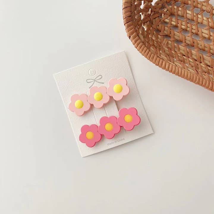 MyKids-USA® - Wholesale Hair Clip - Kids - Sweet Pink Collection: Versatile Heart Clip With Adorable Bo
