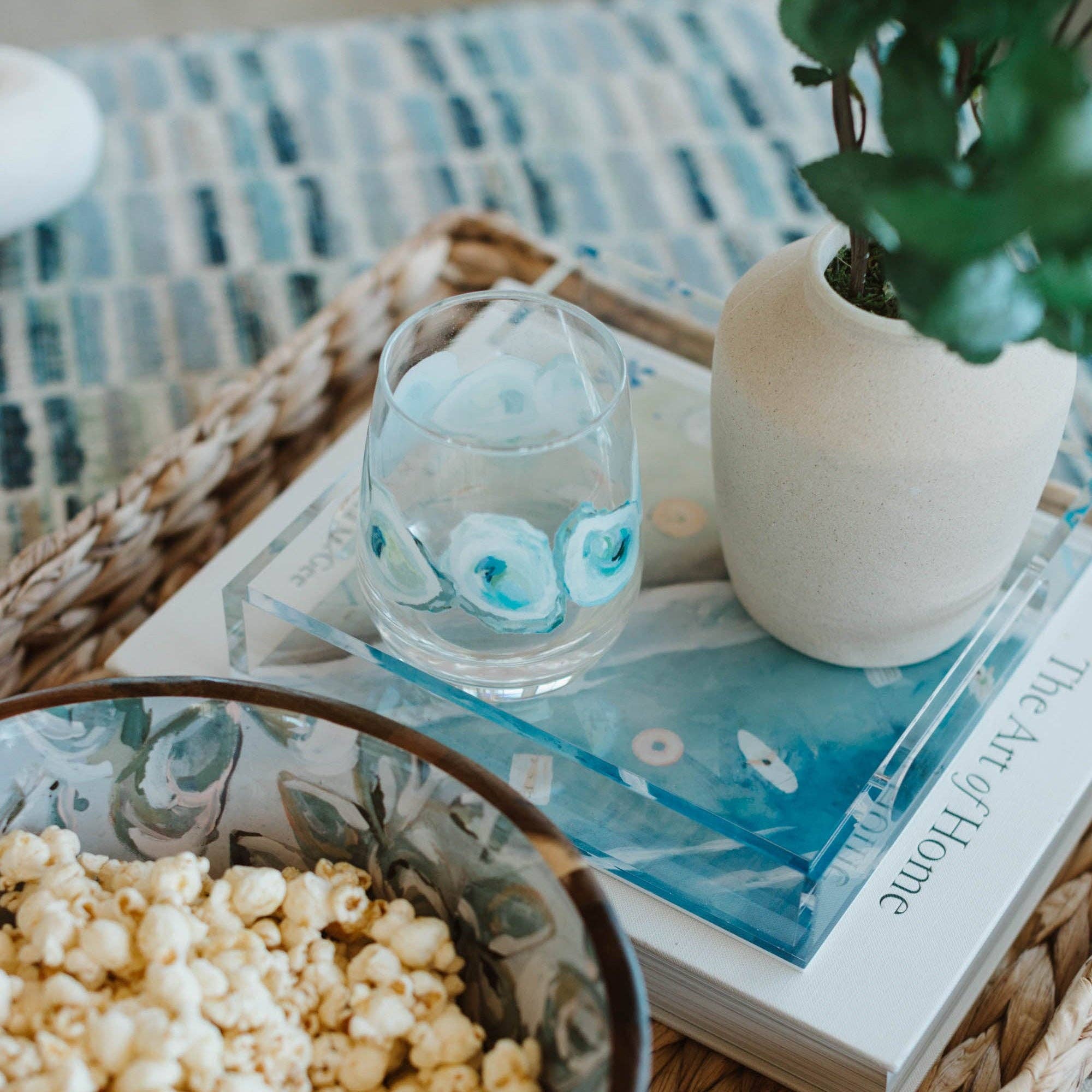 Kim Hovell Art - Wholesale Decorative Tray - Acrylic Tray - Square, Beach Haven2