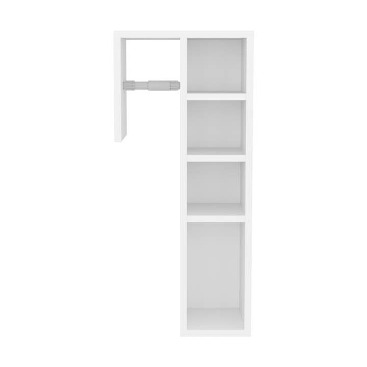 White Lodi Freestanding Toilet Paper Cabinet With Slim Vertical Design And Storage Compartment for wholesale on Faire2