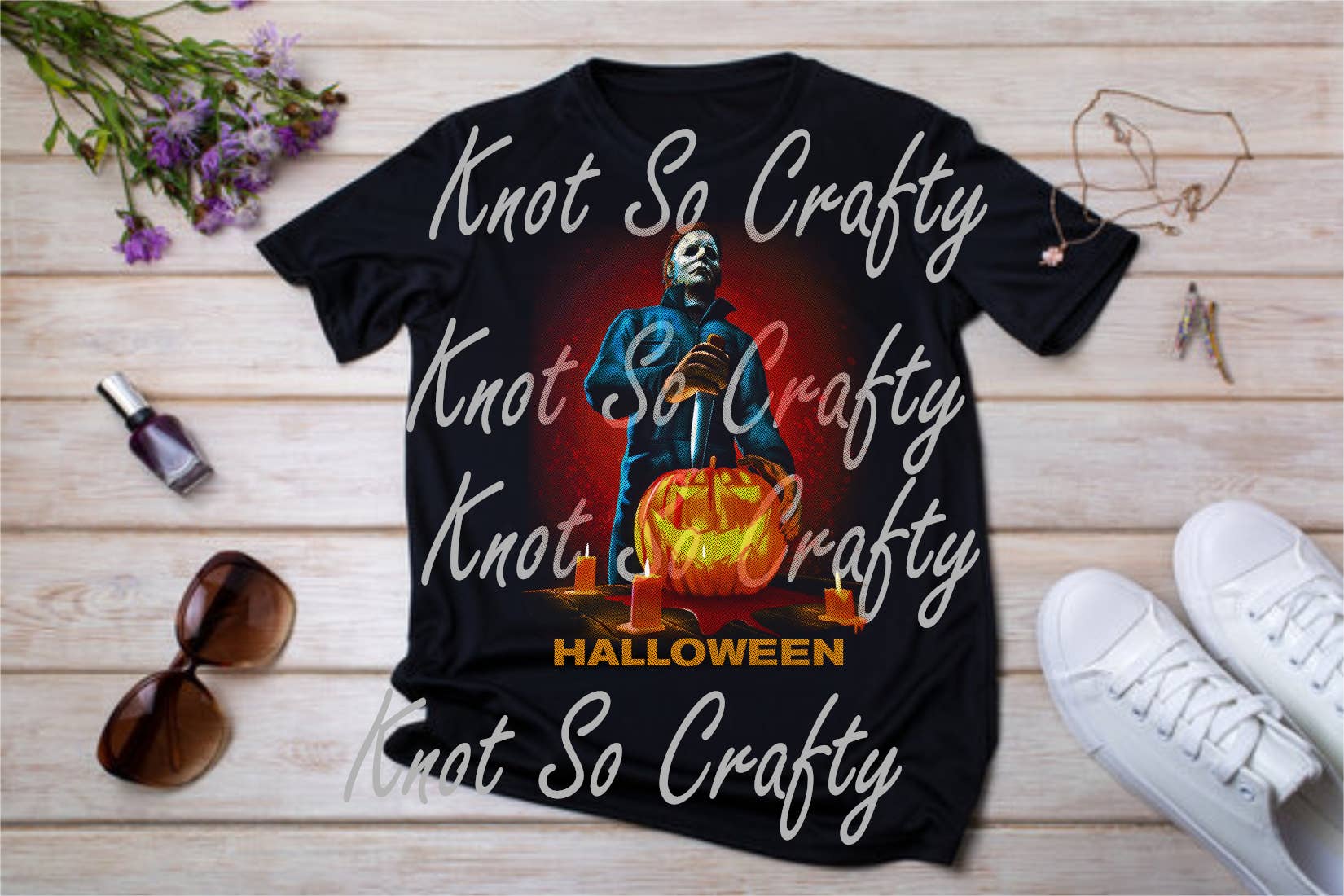 Knot so crafty - Wholesale T-shirt (graphic) – women's - halloween - halftone - mv28