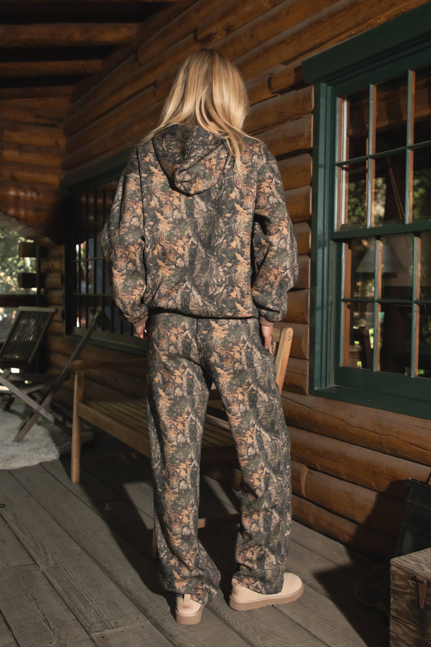 BAYOU Dark Woodland Camo Lounge Fleece Sweatpants for wholesale on Faire3