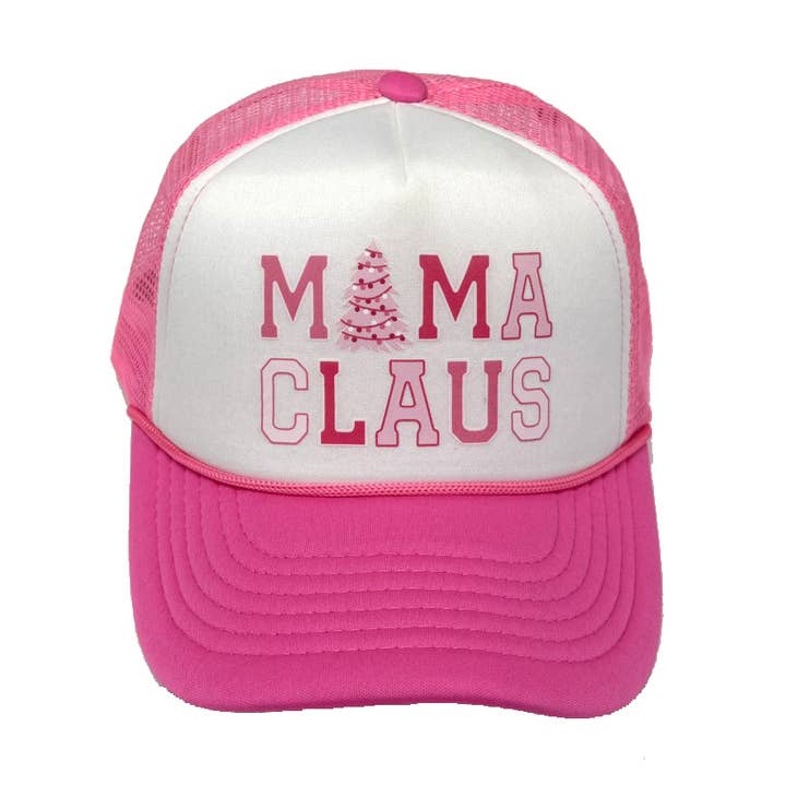 Viv&Lou - Wholesale Trucker Hat - Women's - Mama Claus White Trucker Hat