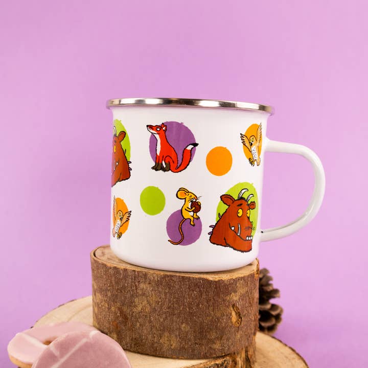 Robert Frederick Ltd – wholesale Kaffekoppar – Gruffalo Emaljmugg - Färgglad Julia Donaldson Design4