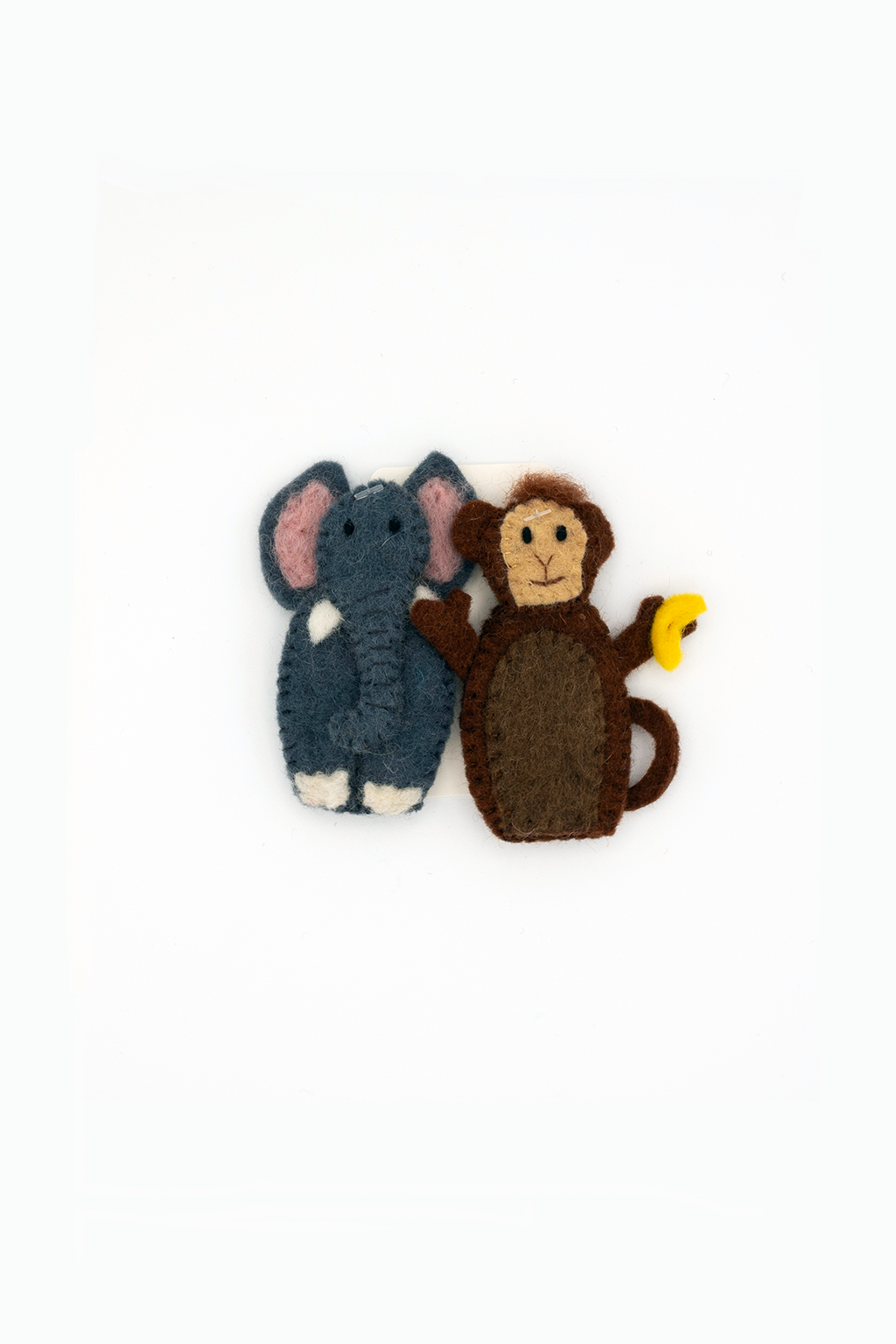Nivas - Wholesale Finger Puppet - Kids & Baby - Finger Puppet - Elephant and Monkey (Safari Animals) 1