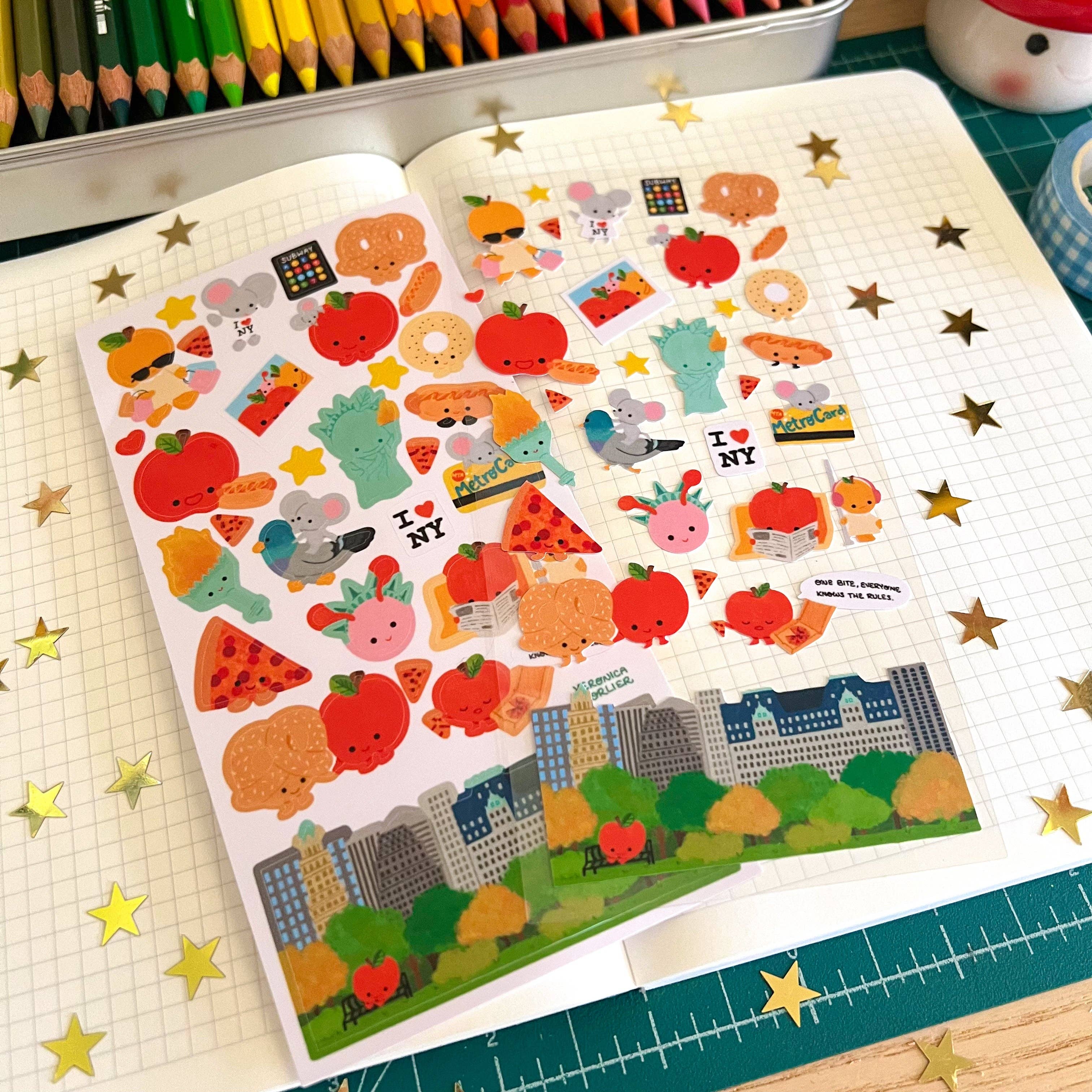 Veronica Porlier Illustrations – Großhandel Aufkleber – New York Aufkleberbogen0