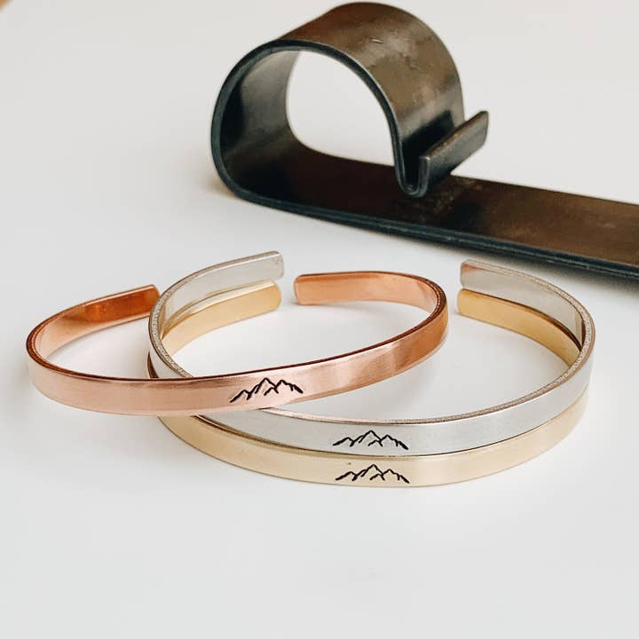 JOY IN THE MORNING - Wholesale Cuff Bracelet - Peak Metal Cuff 3/8”