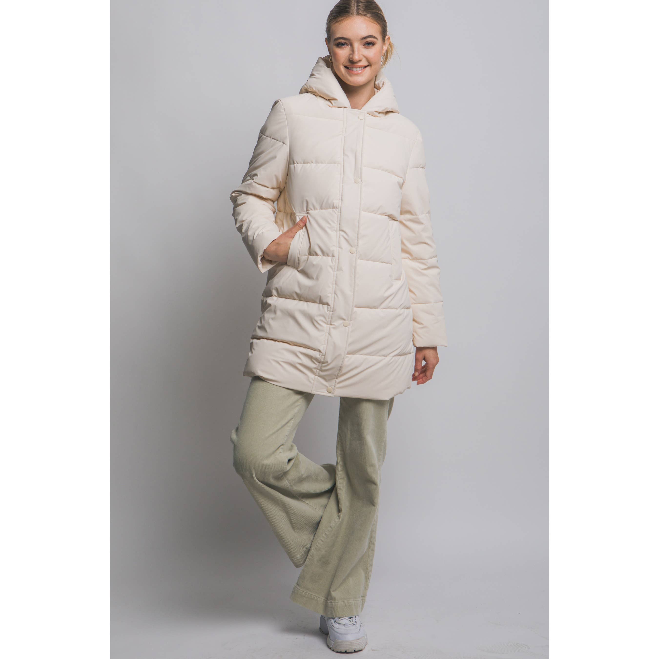 Timeless - Wholesale Coat - Women's - Hooded Long Puffer Coat5