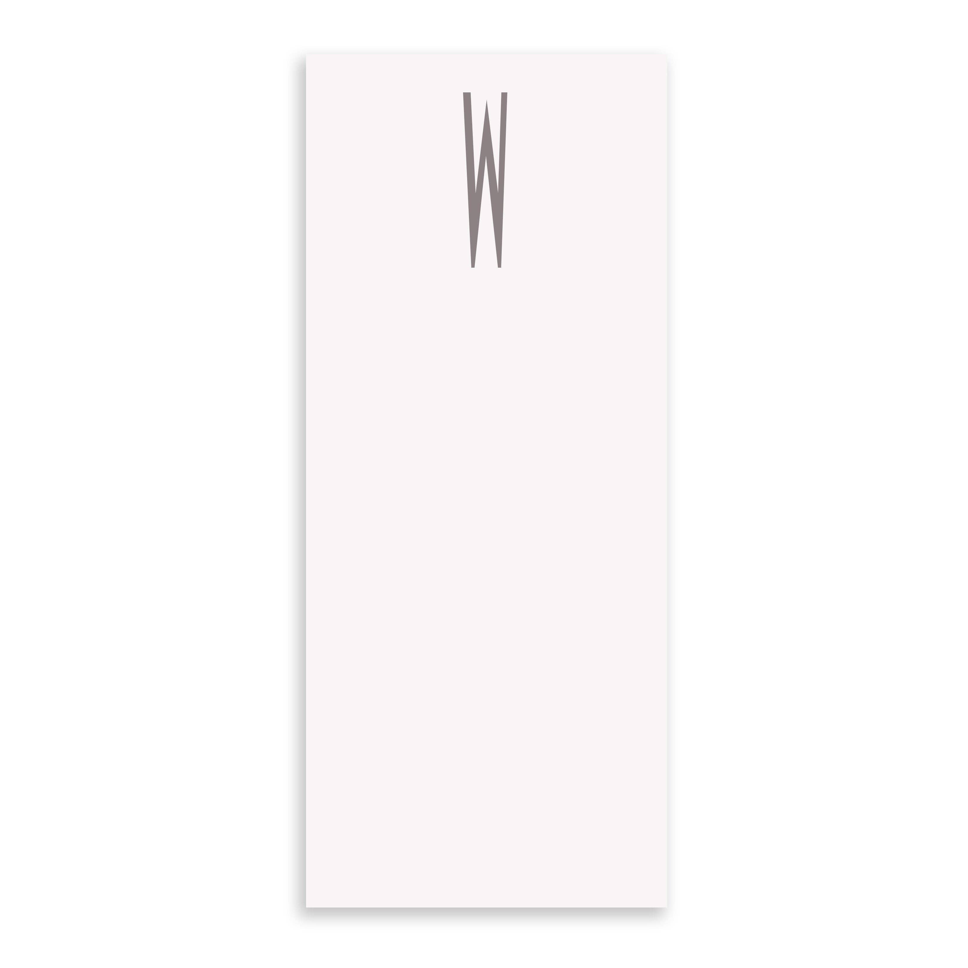 Black Ink - Wholesale Notepad - Long Skinny Gray Initial Notepads17