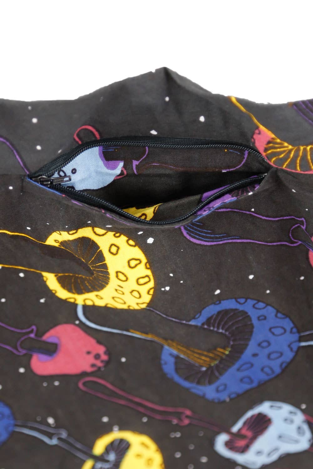 Sunshine Joy – Saia - Mulher por atacado – Saia Envolvente com Bolso Zip Cogumelo Mágico2