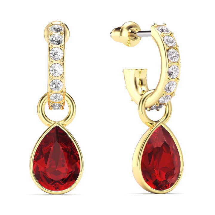 My Jewellery Story - Wholesale Dangle earrings - Petite Teardrop Light Siam Crystals Drop Earring|S-2017-GLSM0