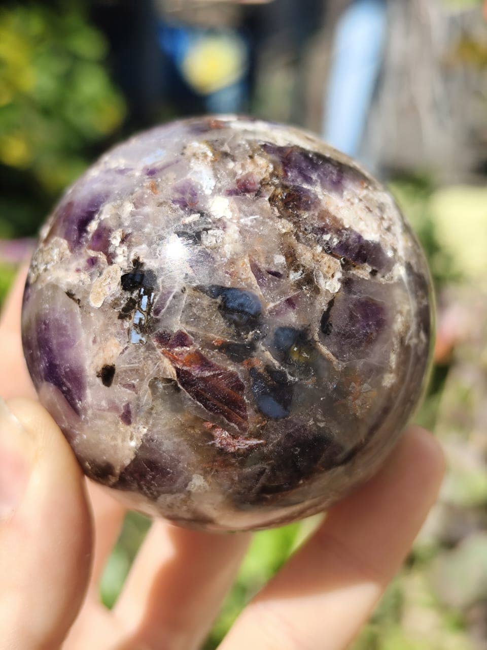 jiomind – wholesale Spiritual stone/crystal – Super 7 Quartz Crystal Sphere, Melody Stone, Sacred 7 Sphere5