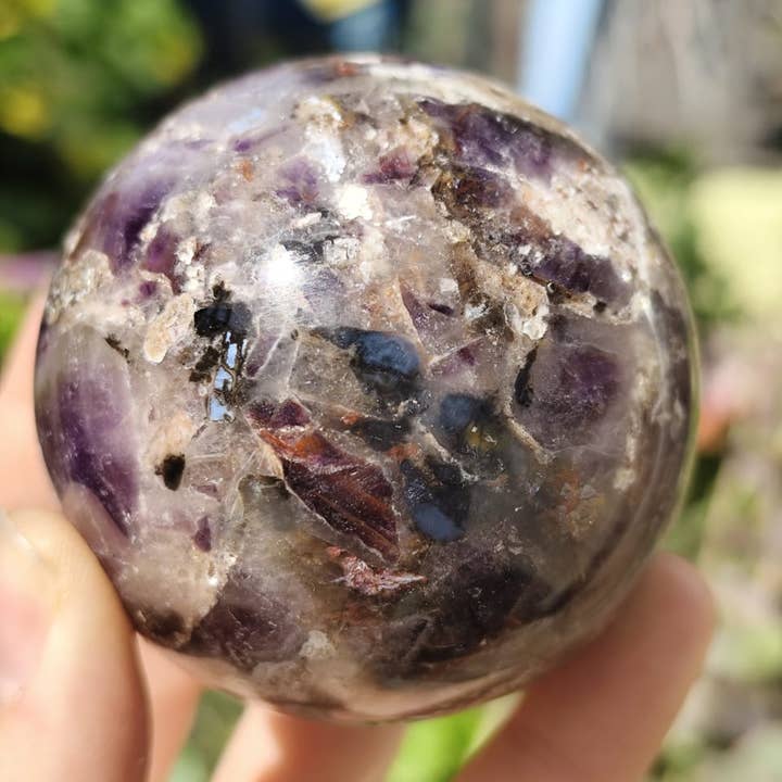 jiomind - Wholesale Spiritual stone/crystal - Super 7 Quartz Crystal Sphere, Melody Stone, Sacred 7 Sphere5