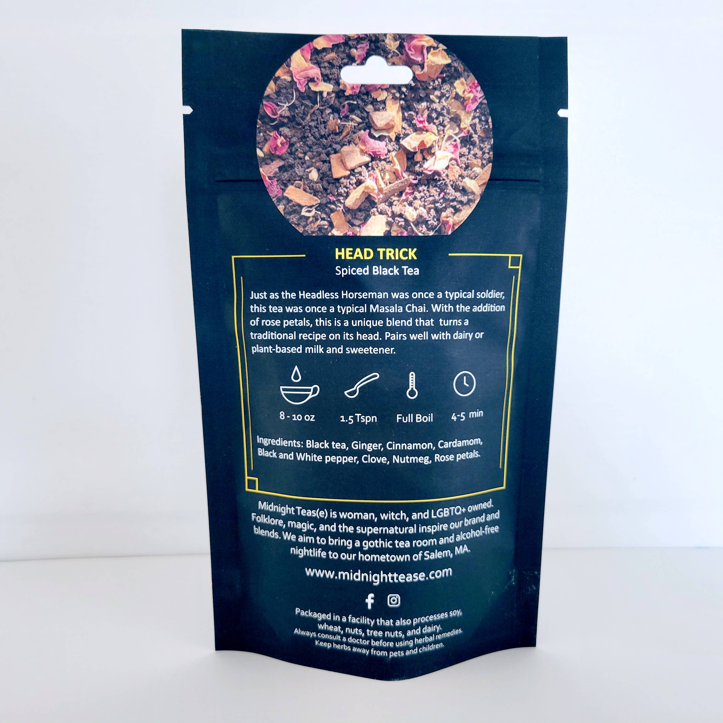 Midnight Tease - Wholesale Loose tea - Head Trick - 2oz Rose Masala Chai1
