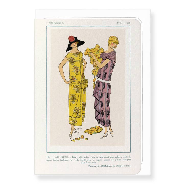 Ezen Trade - Wholesale Everyday Greeting Card - TRĂˆS PARISIEN - LES FLEURS (1923): Vintage Greeting Card