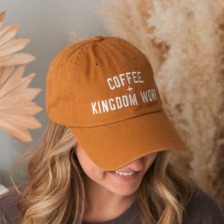 The Anastasia Co - Wholesale Baseball Cap - Unisex - Coffee + Kingdom Work™ Hat - Rust1