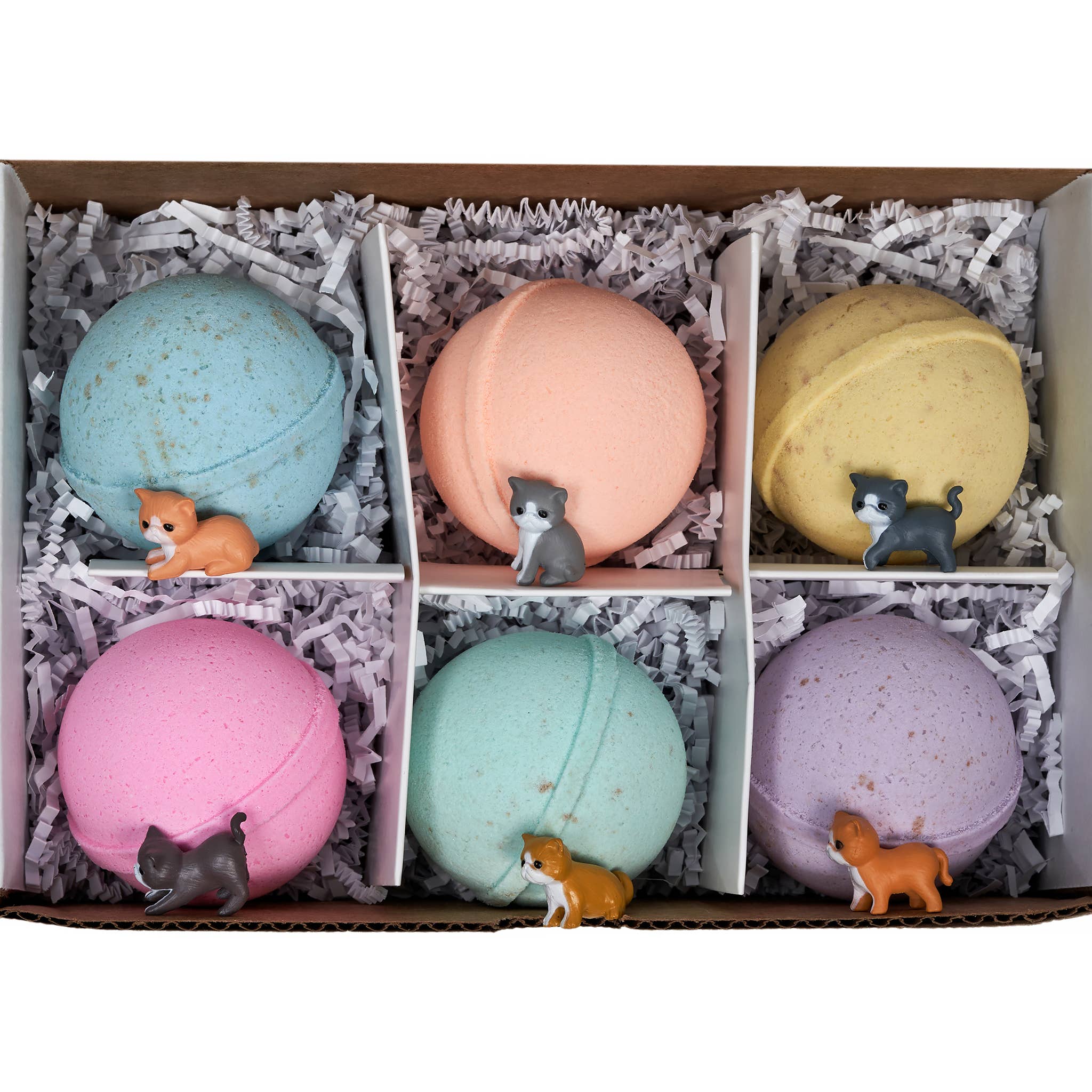 Spa Pure, inc. - Vente Bombe de bain/poudre effervescente pour le bain - Spa Pure Kittens in Basket : 6 adorables bombes de bain chatons1