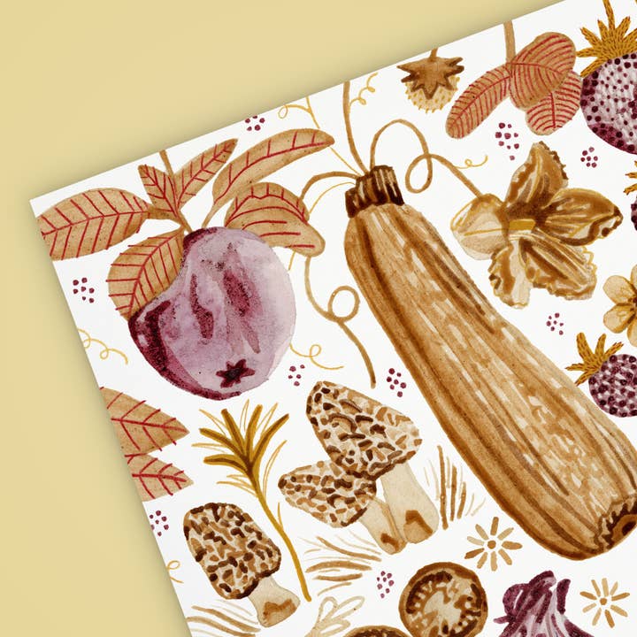 H Miller Ink Illustration Art wholesale products - Wholesale Art Print - Garden Veggies & Fruit | Art Print | Wall Art & Home Decor1