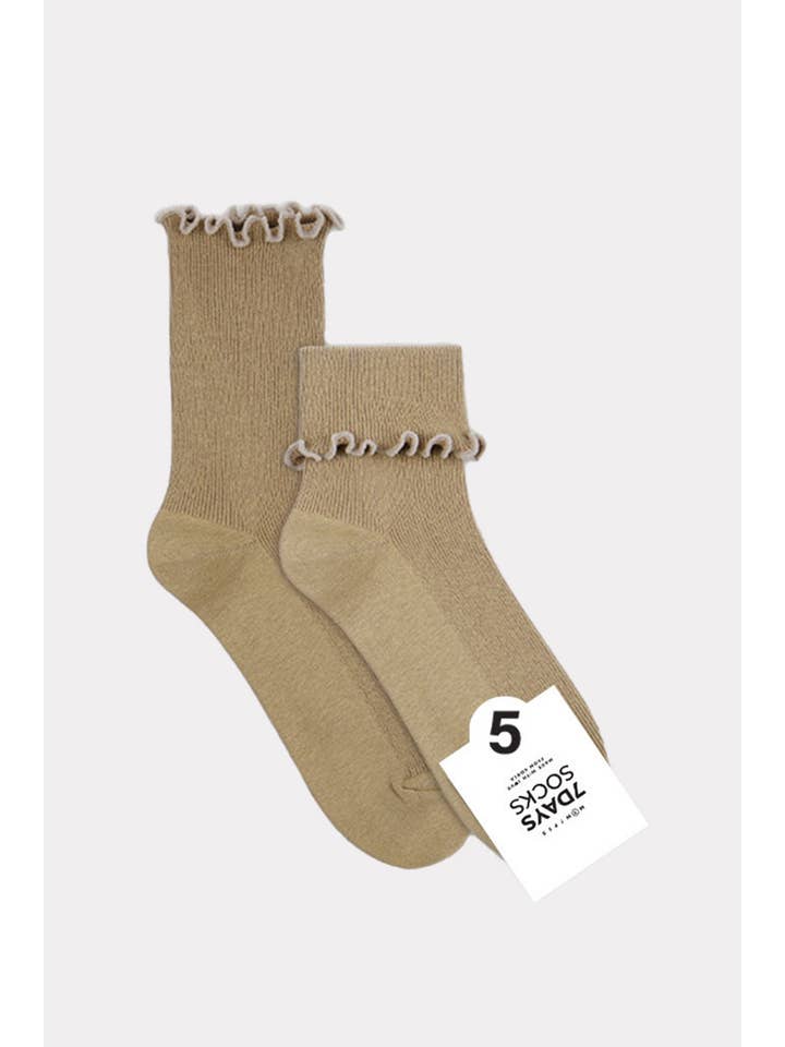 7DAYSSOCKS - Wholesale Sokken - Dames - Sokken met ronde franjes voor dames3