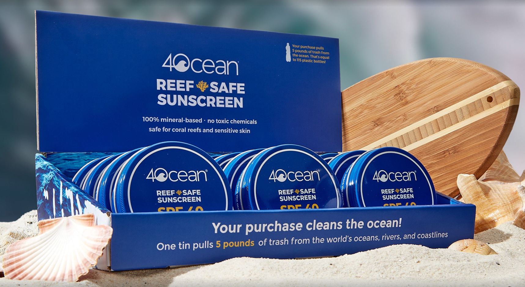 4ocean - Vendita all'ingrosso Creme solari - Crema solare 4ocean Reef Safe 2,8 oz [confezione da 12]1