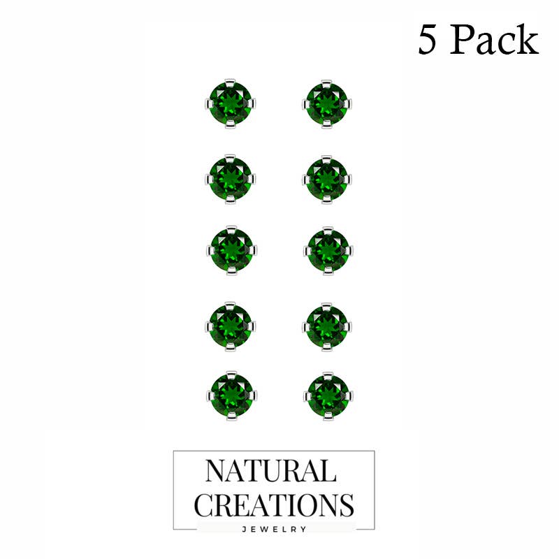 Nature Crafts – wholesale Stud/post earrings – Natural Gemstone Round Stud Earrings for Women in 925 Silver5