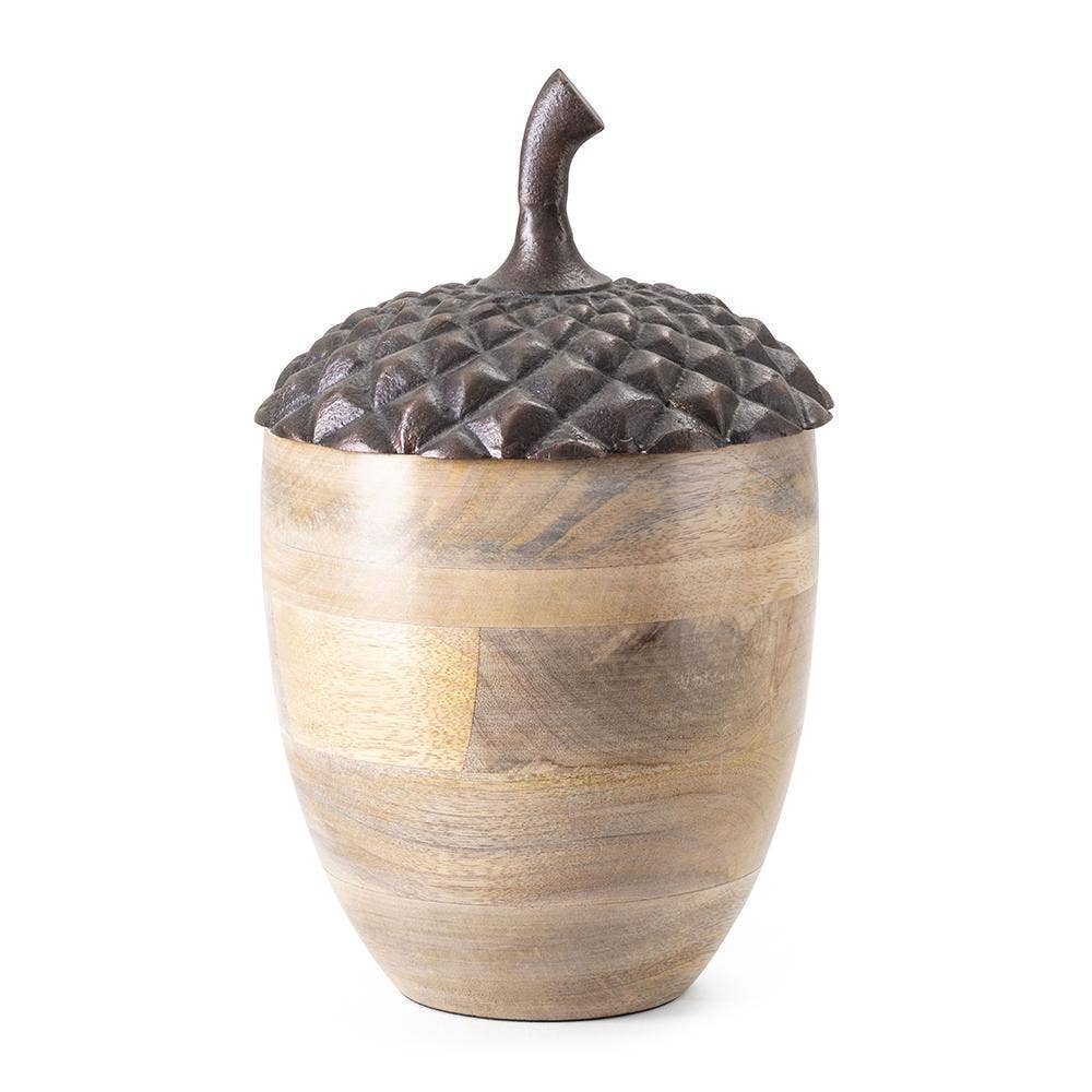 A&B Home Group Inc. - Wholesale Decorative Tabletop Object - S/2 Aluminium And Wood Acorns2