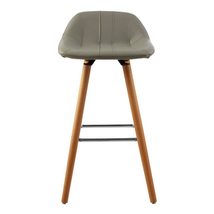 Stockholm Grey Faux Leather Bar Stool for wholesale by Interiors by Premier