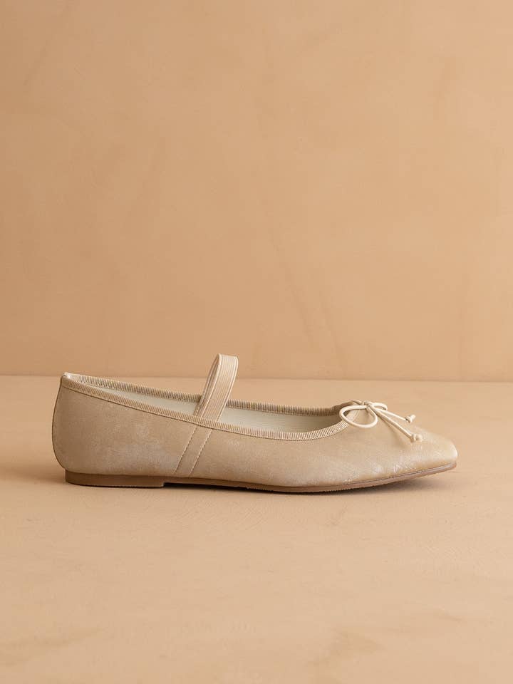 BEIGE The London Beige | Ballet Pointe Flat en vente sur Faire1